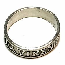 Kelt Ancienne bague argent massif DA VIKEN décor de triskel T 51 anneau Bretagne