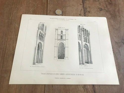 Gravure ancienne architecte - ancienne,