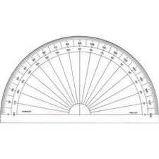[Ref:169201] MINERVA Rapporteur photogravé Altuglas Demi circulaire en degré
