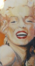 tableau grand format signé Olivier Coudert portrait Marilyn Monroe