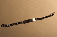 Bracelet Gourmette Enfant Argent Massif Neuve, emplacement prénom Non Gravé