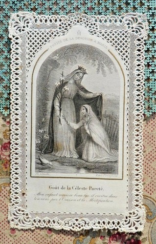 Ancienne image pieuse - image, canivet
