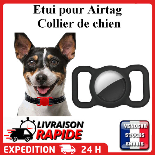 Support airtag collier chien - support,