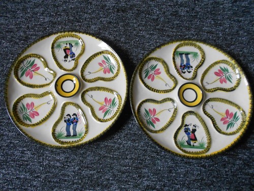 Paire assiettes à huitres - d',