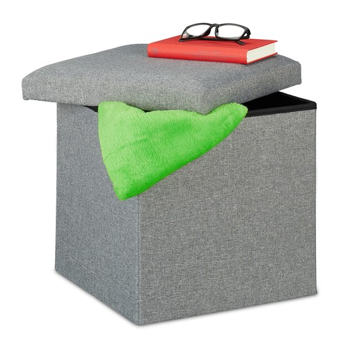 Pouf rangement tabouret - pouf,
