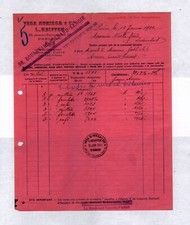 PARIS (XI°) ART MENAGER FERBLANTERIE / VEGA NORIEGA "L. KEIFFER" Facture en 1911