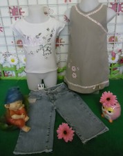 lot 12 vêtements enfant 2 ans fille,jupe,débardeur,robe,t-shirt,pantacourt jean.