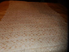 ANCIENNE NAPPE COURTEPOINTE CROCHET DÉCORATION VINTAGE LINGE TABLE BRODERIE 