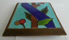 Dessous de plat Art Déco -24x24 cm- Emaux de Longwy - Superbe