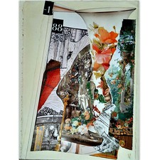 "88" Collage/Papier signé JLP - Oeuvre unique -35X25,5 cm