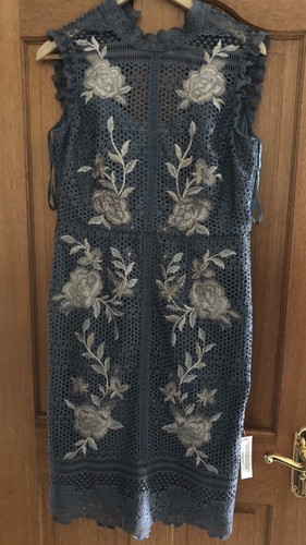 Robe femme bleu - mousson, avec