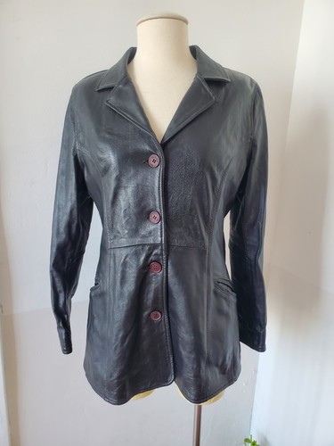 Veste cuir longue - veste, mi