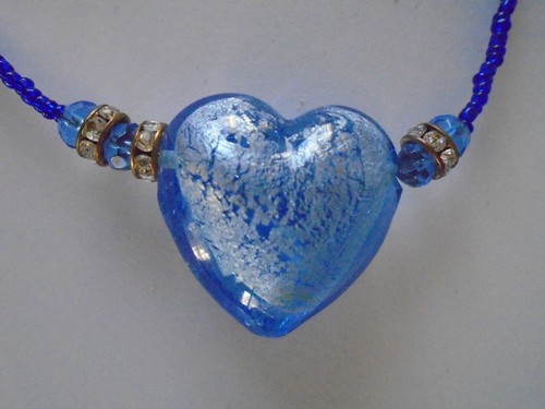 Joli collier coeur murano - joli, collier/coeur/murano