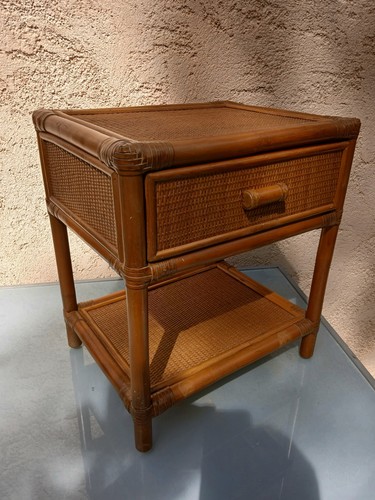 Table chevet rotin bambou - rotin,