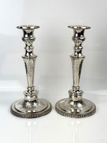 Odiot paire bougeoirs en - de,