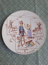 ASSIETTE ANCIENNE CHASSEURS FAIENCE DE SARREGUEMINES  Chasse au coq de bruyère