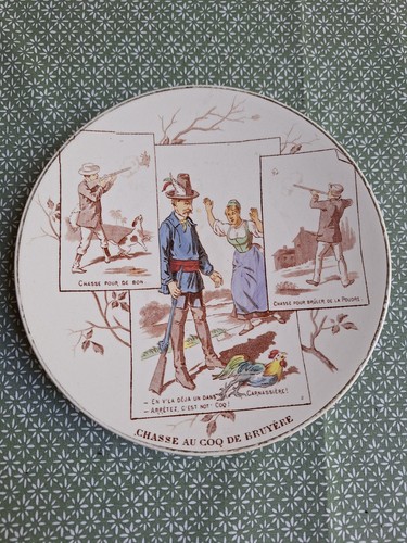 Assiette ancienne chasseurs - ancienne,
