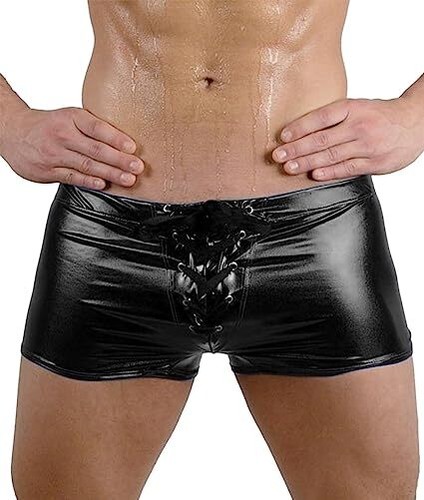 Boxer noir cuir - boxer,