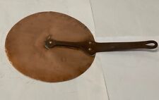 Ancien couvercle en cuivre et fer forgé Ø 21 cm / Antique French copper pan lid