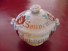 SOUPIERE FAIENCE ANCIENNE MARQUEE SOUVENIR