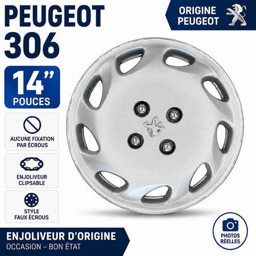 Enjoliveur origine peugeot 306 - enjoliveur,