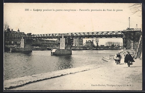Cpa lagny passerelle - cpa, lagny,