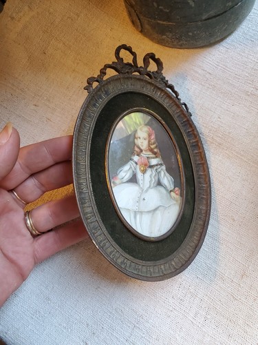 Miniature peinte portrait - miniature,