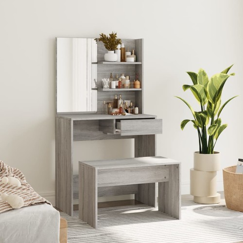 Ensemble coiffeuse chêne - de,
