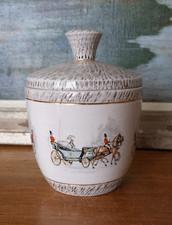 JACQUES BREUGNOT NO BRISDOUX POT COUVERT CALECHES CERAMIQUE COLLECTION TBE 