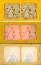 Stéréo, Pérou, Lima, indiennes vintage stéréo card tissue, carte jour et nuit, D