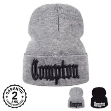Bonnet Homme Compton Hiver Automne Hip-Hop Los Angeles USA LA Rap Chaud Brodé