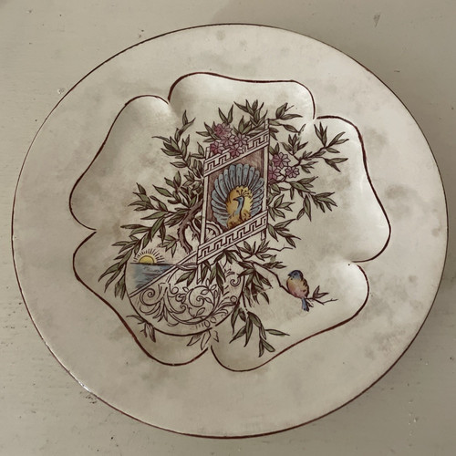 Assiette faience peinte - ,