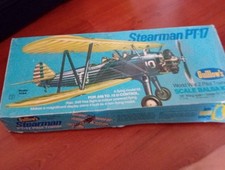 1973 GUILLOW'S STEARMAN PT-17, MODEL KIT 803, BALSA KIT Modele Réduit Vintage