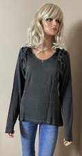 Top blouse haut gris original