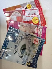 Lot 2  10 Magazines Mains et merveilles brodrerie Point de croix 