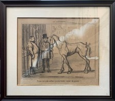 Honoré Daumier Lithographie originale Série "Les Hippophages" n°2