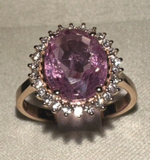 Bague Or Rose 18Kt. Diamants