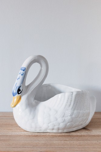 Vase cache pot vintage cygne - cache,