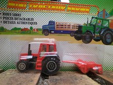 VINTAGE FERME: TRACTEUR AGRICOLE + HERSE A ROULEAUX neuf boite blister scellée