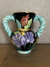 Vase Vallauris barbotine doré