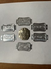 ancienne  plaque Vélo Bicyclette Fiscale  Taxe Lot De 7 Plaques 1940/41/1914