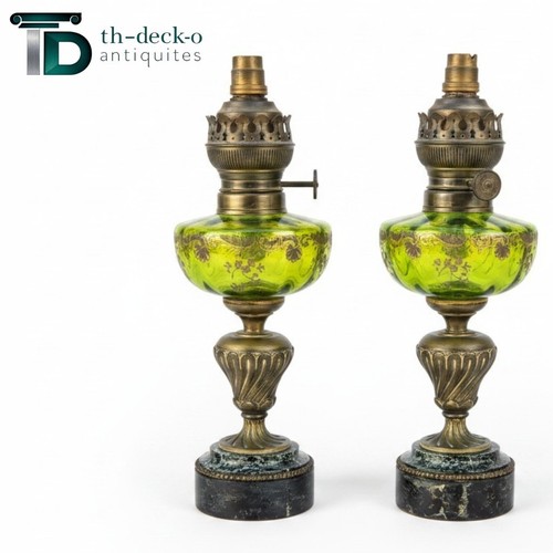 Paire lampes petrole cristal - paire,