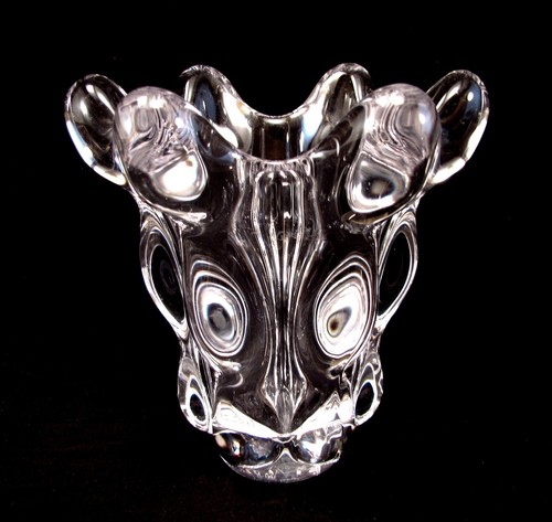 Vase tête girafe cristal - girafe,
