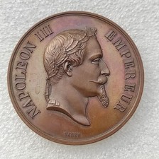 MEDAILLE NAPOLEON III RECOMPENSE CHOLERA 1865-1866