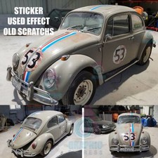  HERBIE 53 STICKERS VINTAGE EFFET USE AUTOCOLLANT VW - NEW BEETLE COCCINELLE.