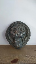 Ancien Masque Tête De Lion Gargouille en Bronze Fontaine Bassin Château 5,55kg