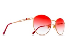 Lunette Pierre Cardin vintage Or 90's Rouge dégradé new old stock occhiali nos