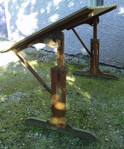 Ancienne table dessin sapin - a,