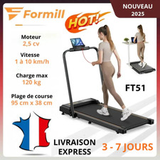 FORMILL Tapis de Course Electrique FT 51, Pliable 2 en 1, Support Tablette