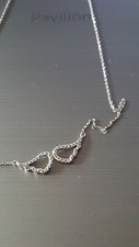 Collier or blanc et diamants